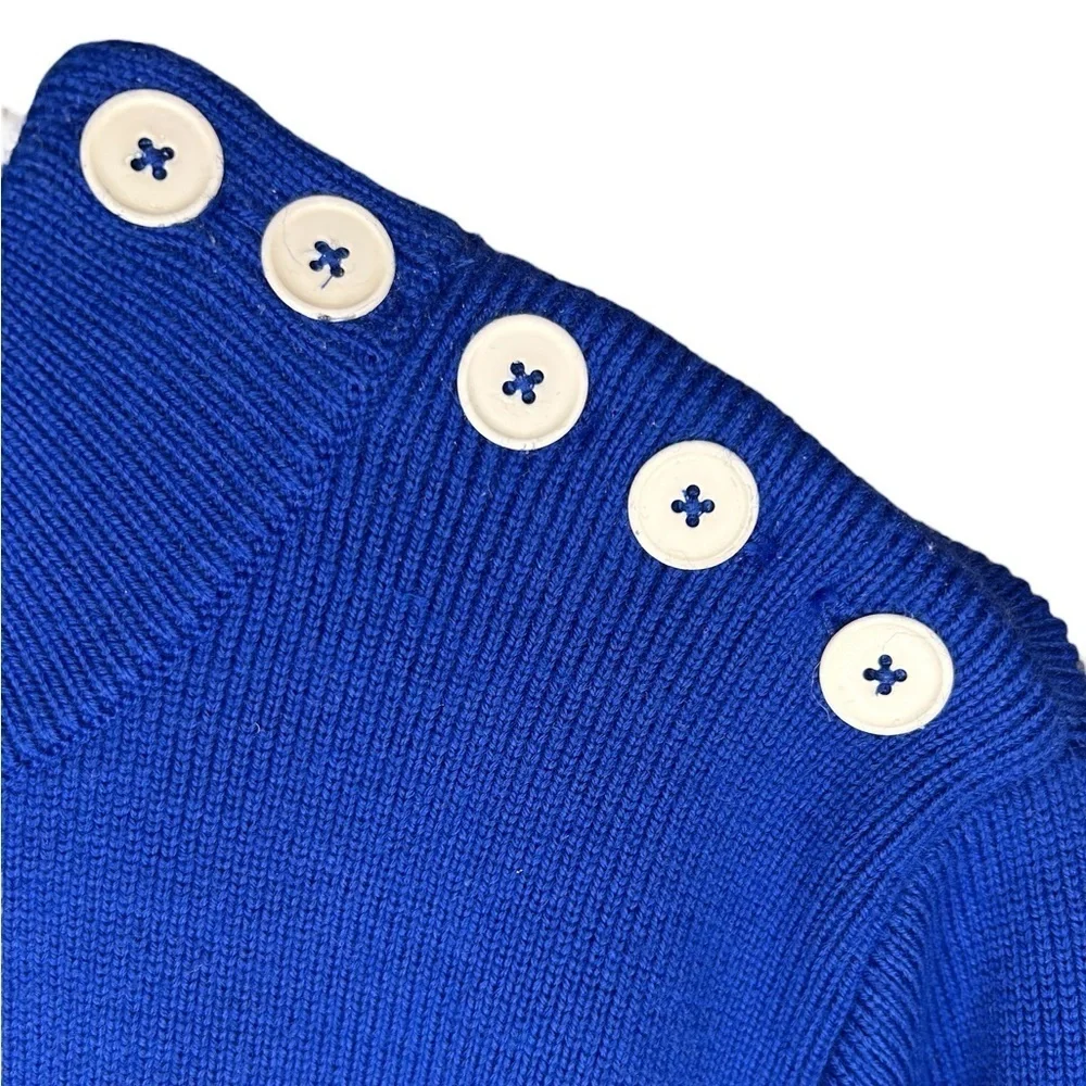 Tory Burch Sport Merino Wool Blue Colorblock Ski Sweater Women’s Size XL Outdoor - Picture 5 of 8